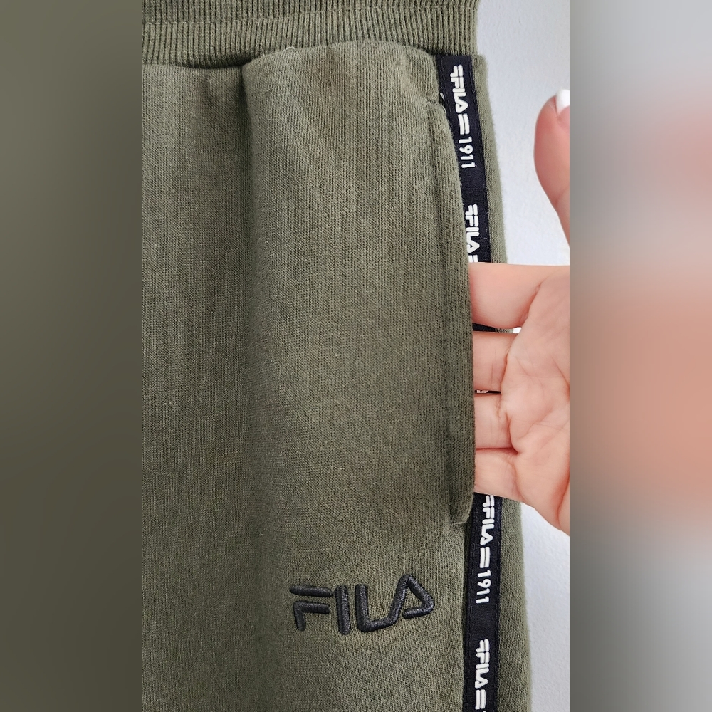 FILA Men Jogger Size XS Green Elastic Waist Pockets Cotton Lightweight - Picture 5 of 9